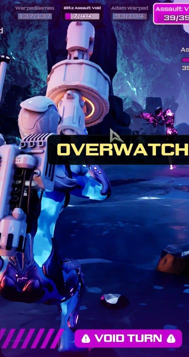 Overwatch reaction shot during the Void's turn in turn-based combat